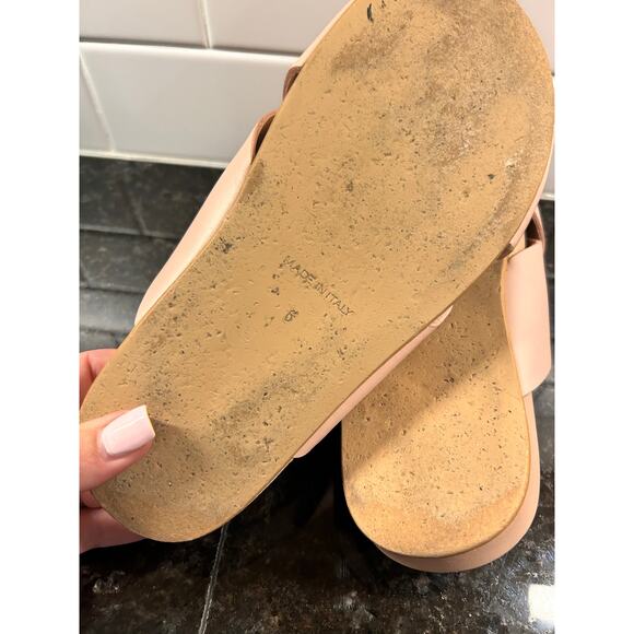 Everlane Women's The Form Crossover Leather Slide Sandals Summer Pink Size 6 - Picture 10 of 10